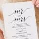 Wedding Invitation Template, Wedding Invitation Printable, Wedding Invite, Editable Invitation, Calligraphy, PDF Instant Download #BPB310_1B
