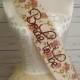 Vintage Floral Bride to be sash with velvet textured lettering - Bachelorette Sash - Hen Party Sash - Hens night - Bridal Shower sash