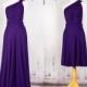 Royal Purple Bridesmaid Dress Sweet heart Wrap Convertible Infinity Dress Evening Dresses  -C10# B10#