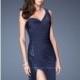 Navy La Femme 19428 - Sequin Dress - Customize Your Prom Dress