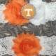Tennessee Volunteers Inspired Wedding Garter Set Bridal Lace Garters Toss NCAA Engagement - UT Vol Fan Basketball Keepsake Gift Bride Shower