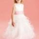 Glamorous Princess Jewel Ankle Length Satin & Organza Flower Girl Dress - Compelling Wedding Dresses