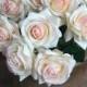 Light Blush Roses Real Touch Flowers Silk Latex Roses For Wedding Flowers Silk Bridal Bouquets Wedding Centerpieces