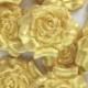 12 Gold Pearl Sugar Roses edible fondant golden wedding cake decorations candies favors
