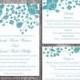 Wedding Invitation Template Download Printable Invitations Editable Floral Boho Wedding Invitation Teal Invitation Blue Invitations DIY - $15.90 USD