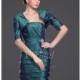Sheath/Column Strapless Short/Mini Taffeta Evening Dress With Ruffle Beading Pleated - Beautiful Special Occasion Dress Store