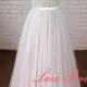 A-Line V-neck Chapel Train Wedding Dress with Blush Underlay Skirt Special Sheer Lace Bodice Wedding Dress Waistband