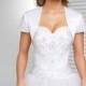 Simple short sleeved Satin Bridal Jacket 