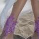 Lilac Beach wedding barefoot sandals, wedding anklet, FREE SHIP, Bridal Lace Sandals wedding gift bridesmaid sandals Bridal anklet - $29.90 USD