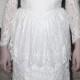 Vintage JESSICA MCLINTOCK Bridal Lace Wedding Dress -Victorian Lace Knee Length Wedding Gown Dripping with White Lace-Simply Stunning 2/4 S