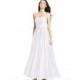 White Azazie Lilou - Sweetheart Back Zip Floor Length Chiffon And Lace Dress - Cheap Gorgeous Bridesmaids Store