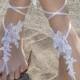 White Lace Barefoot Sandals Beach wedding Barefoot Sandals Lace Barefoot Sandals, Bridal Lace Shoes,Foot Jewelry Bridesmaid Sandals, Anklet - $31.90 USD