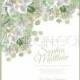Magnolia wedding invitation template card - Unique vector illustrations, christmas cards, wedding invitations, images and photos by Ivan Negin