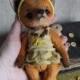 Author's teddy fox style teddy bear. Height 6.5  inch (16,5 cm).