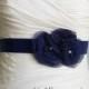 Navy Blue Bridal Sash, Bridal Belt, Bridal Accessories, Bridesmaid Sash, Flower Sash, Belts and Sashes, Breanna