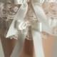 Ivory Lace Wedding Garter Set, 44 Different Color Choices,  Ivory Lace Bridal Garter Set, Prom Garter, Weddings, Custom Wedding