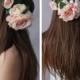 Flower crown wedding, blush flower crown, bridal floral crown, bridal headpiece, blush rose crown