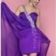 Violet Chiffon One Shoulder Dress by Blush by Alexia - Color Your Classy Wardrobe