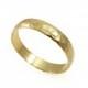Hammered wedding ring. 14k yellow gold. 4mm wedding band men wedding ring.women wedding band. mens wedding band. (2136)