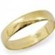 Classic wedding ring 5mm. Rounded yellow gold wedding ring. 14k yellow gold wedding ring.wedding ring.  hes and hers ring(gr-9377-1447).
