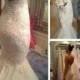 Sexy V-Neck Mermaid Wedding Dress Affordable Spaghetti Straps Lace Backless Bridal Gown, WD0079