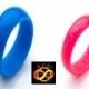 2 Ring Set "He & She"- Silicone Wedding Rings *** High Quality. Comfortable, Safe, Stylish and Functional "Infinity Promise Rings" ***