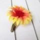 Gaillardia Hairpin - Daisy hair pin - Flowers hair accessories - Foam handmade flowers - Flowers hair decoration - Yellow-red Chamomile