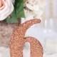 Glitter Table Numbers Rose Gold Glitter Table Numbers For Wedding Reception Vintage Antique Decor (Item - GLI120)