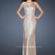 Stylish Empire Satin Floor-length One Shoulder Sequin Evening/celebrity/formal Dress La Femme 18634 - Cheap Discount Evening Gowns
