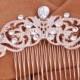Wedding Vines Bridal Hair Comb Rose Gold Art Deco