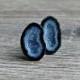 Rough Geode Stud Earrings, Raw Geode Crystal Jewelry, Mothers Day Gift, Girlfriends Birthday, Anniversary for Wife, Bridal, Something Blue