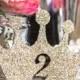 Princess Birthday Sign in Glitter - Girls Princess Birthday Decor, Crown in Glitter First, Second, Etc.( Item - LCR100 )
