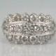Vintage Diamond Wedding Ring - Cocktail Ring - 1.05 Carats Diamonds - 17 Diamonds - Appraisal Included
