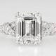 Sensational 1930's Art Deco 2.90ct T.w. Emerald Cut Diamond Filigree Engagement Wedding Ring Platinum