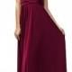 Burgundy Bridesmaid Dress Convertible Dress Infinity Dress Maxi Dress Plus Size Evening Dress---Dress Set With Tube Top And Petticoat