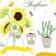 Sunflowers, Mason Jars,digital papers - Clip art for scrapbooking, wedding invitations, Bumblebee, Wreath, Southern, Small Commercial Use - $5.00 USD