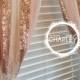 Rose Gold Sparkle Sequin Garland Curtain with Lace - Nursery Decor, Curtain, Window Treatment
