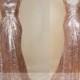 Sequin Bridesmaid Dresses 2017,Rose Gold Sequin Dress,Sparkly Mermaid Bridesmaid Dress,Sexy V Back Evening Prom Dress Long,Bridesmaid Dress