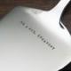 custom wedding cake server - personalize with your names, date