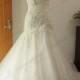Gorgeous Strapless floral tulle trumpet wedding dresses