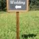 Rustic Chalkboard Sign Attached to Wooden Stake - Rustic Wedding Decor - Outdoor Chalkboard Signage - Wedding Signs - Chalkboard