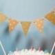 Cake Topper Garland, Rustic Wedding, Dots Pink Blue Bunting, Gender Reveal, Baby Shower Banner