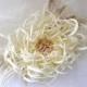 Chrysanthemum fabric,Chrysanthemum Handmade, vory flower,Hair clip,flower fantasy,Hair flower,Hair Care,wedding flower