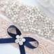 BULSH PINK  Crystal pearl Wedding Garter Set, Stretch Lace Garter, Rhinestone Crystal Bridal Garters