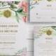 Spring Floral Wedding Invitation, Garden Floral, Botanical Garden, Printed Floral Wedding Invitation, Outdoor Wedding, Park Wedding, SAMPLE