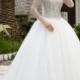 2017 New Arrival Sheer Long Sleeve A Line Wedding Dresses Luxury Beaded Pearls Tulle Wedding Dress Bridal Gowns White/Ivory Lace Up Lace Luxury Illusion Online with $171.43/Piece on Hjklp88's Store 