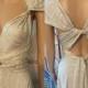 CHAMPAGNE Convertible infinity bridesmaid wrap dress maxi dress Long Short wedding gown Color # 6A