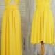 Sweet heart Wrap Convertible Infinity Dress Evening Dresses   Yellow Bridesmaid Dress-B14#C14#