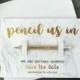 Save the Dates - Personalised Pencil Us In - Wedding Invitations - Engraved - (Marble, Chalk or Kraft Style Backing card & Envelopes Option)