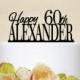 60th Birthday Cake Topper,Custom Cake Topper,Acrylic Cake Topper,Personalized Cake Topper-A006
